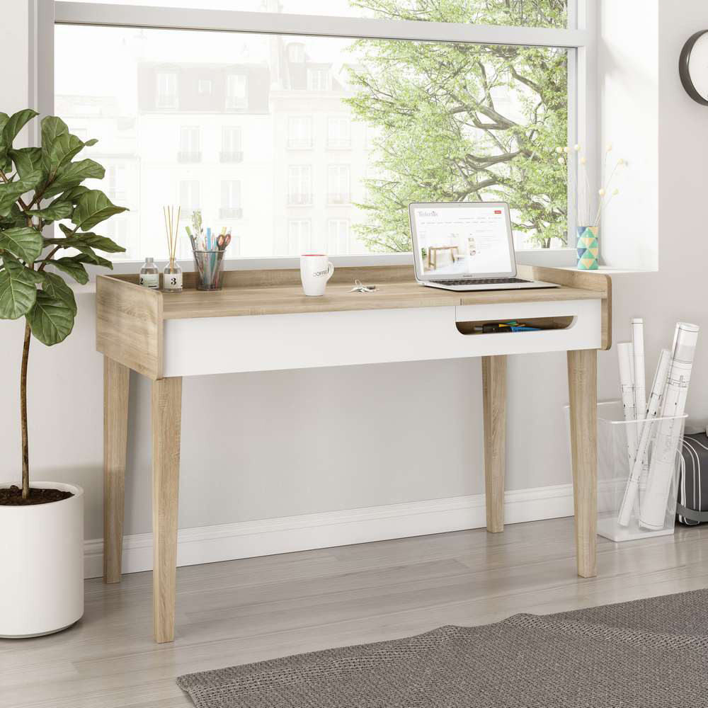 Teknik Office Giru Desk Sonoma Oak Effect and White Image 7