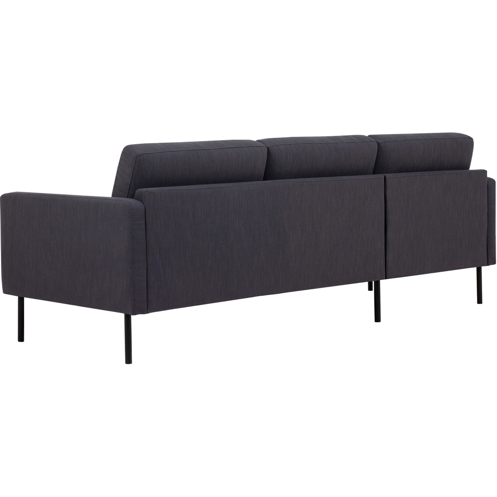Florence Larvik 3 Seater Anthracite LH Chaiselongue Sofa with Black Legs Image 4