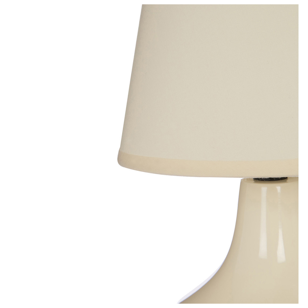 Premier Housewares Cream Ceramic Table Lamps 2 Pack Image 4