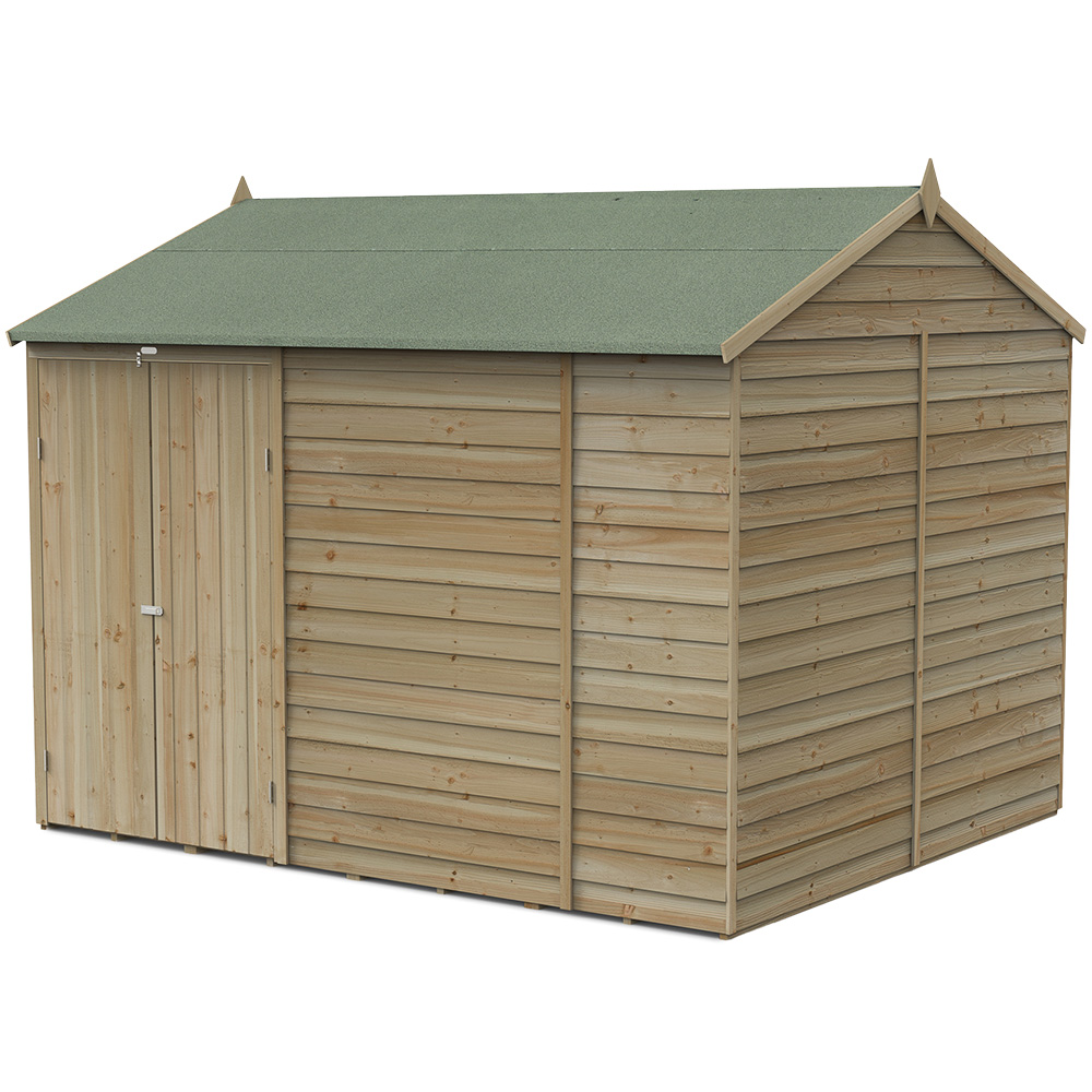 Forest Garden 4LIFE 10 x 8ft Double Door Reverse Apex Shed Image 1