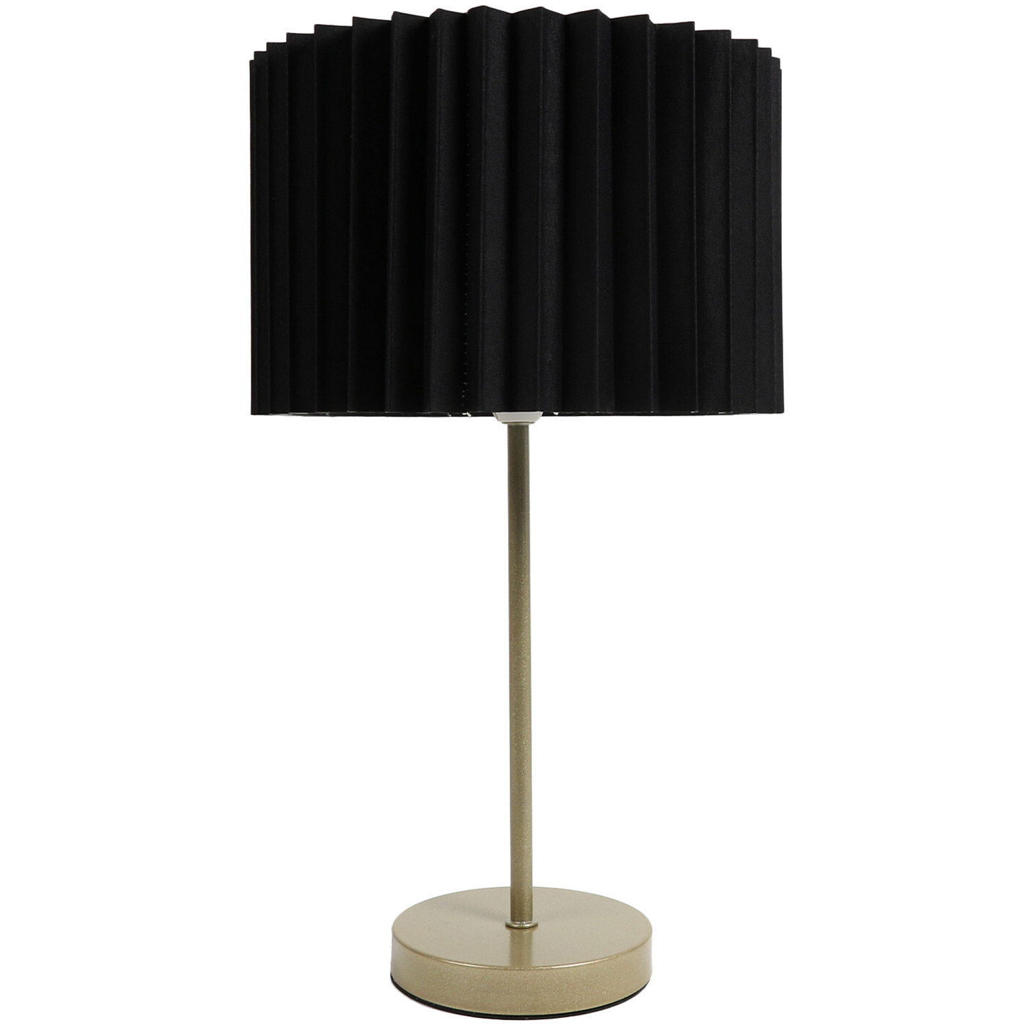 Black Pleated Table Lamp Image 1