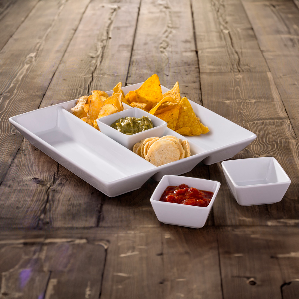 Waterside Chip and Dip 4 Piece Tray Set Image 2