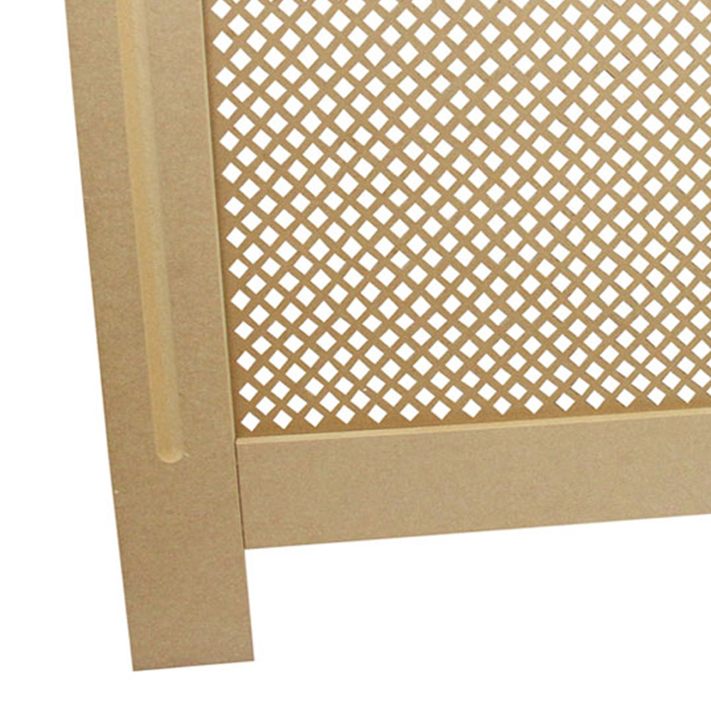 Monster Shop MDF Natural Diamond Grill Radiator Cover 112cm Image 5