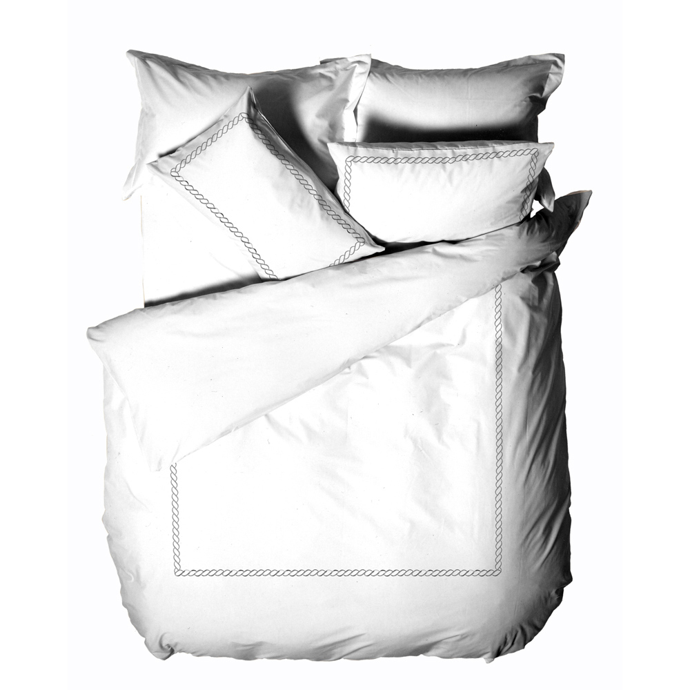 Paoletti Cleopatra Double Silver Duvet Cover Set Image 4