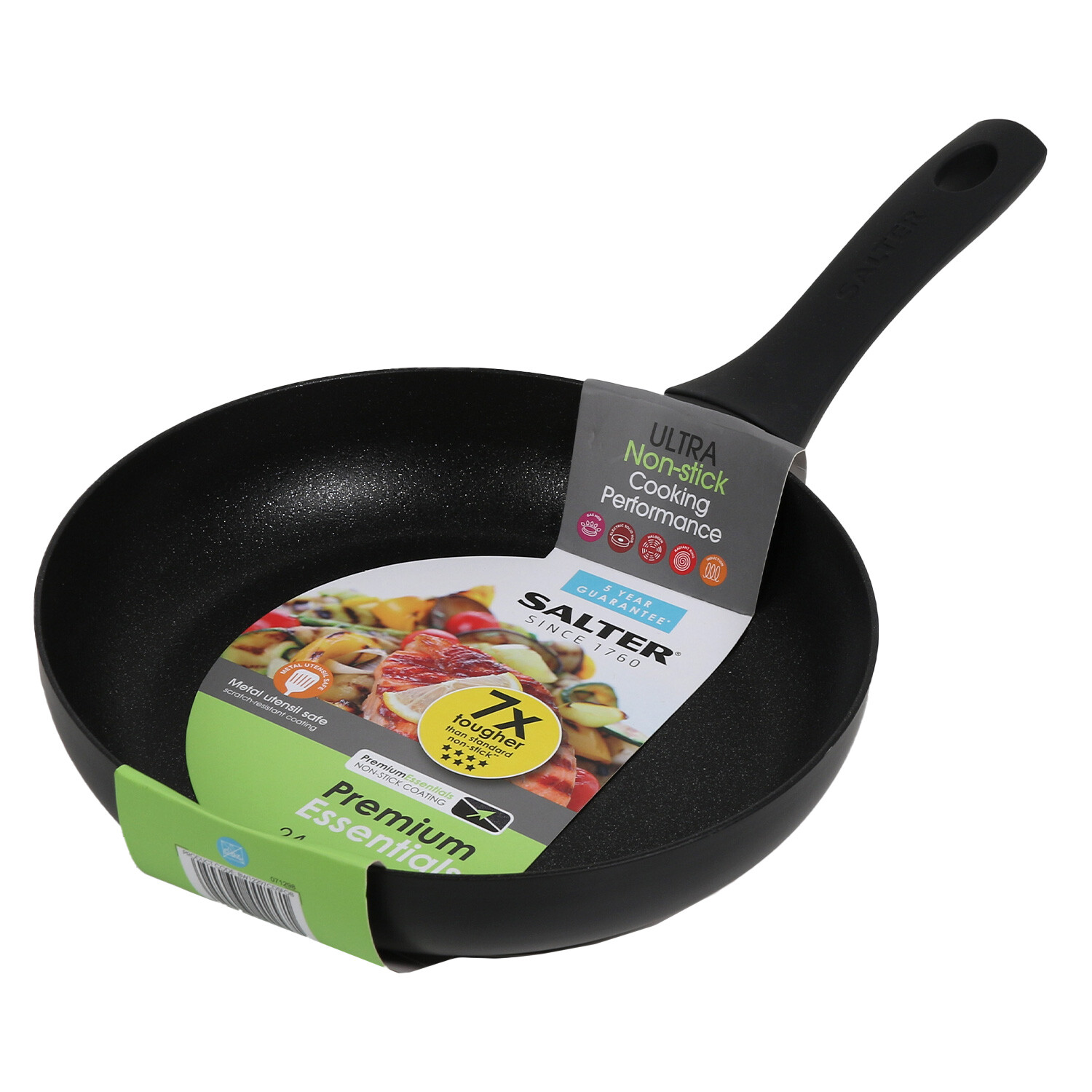 Salter Black Premium Frying Pan 24cm Image 1