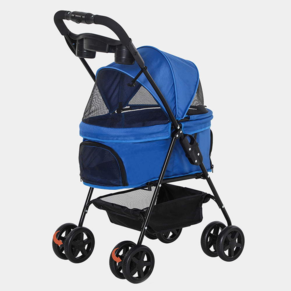 PawHut 4 Wheel Pet Stroller Blue Image 4