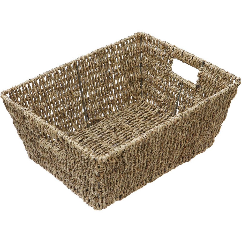 JVL 14L Seagrass Rectangular Storage Basket Image 3
