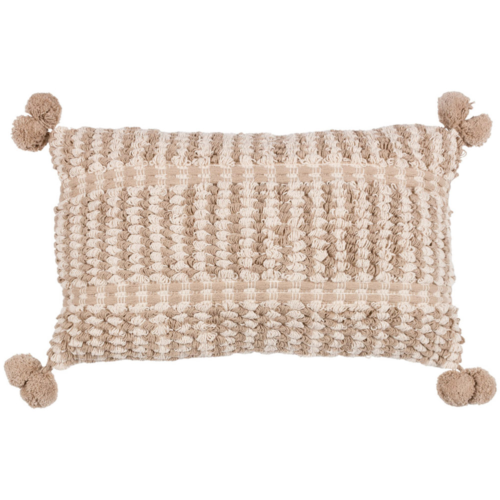 furn. Ayaan Natural Woven Tufted Cushion Image 1