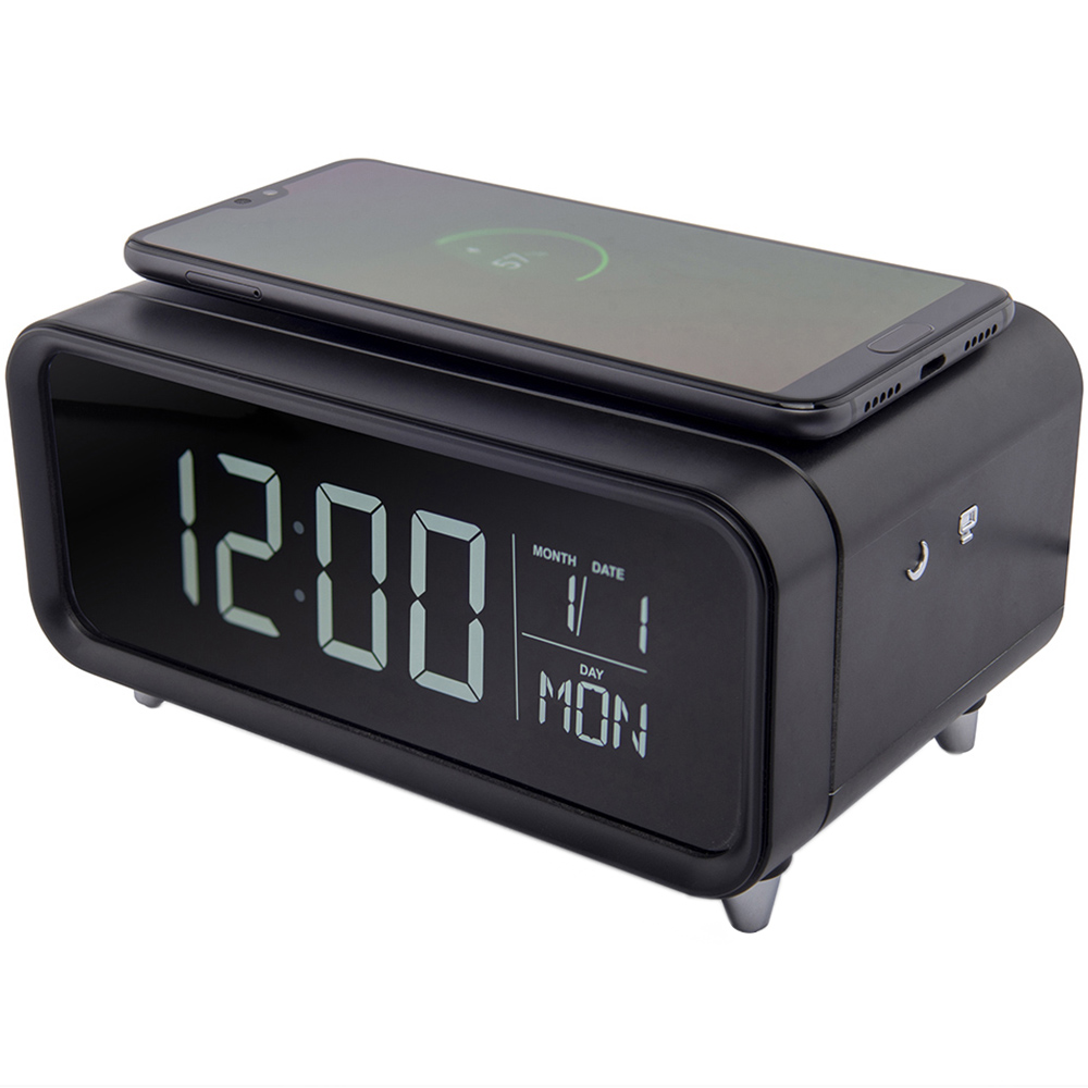 Groov-e Athena Alarm Clock with Wireless Charging Image 2