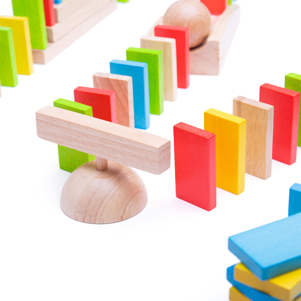 Bigjigs Toys Wooden Domino Run Multicolour Image 6