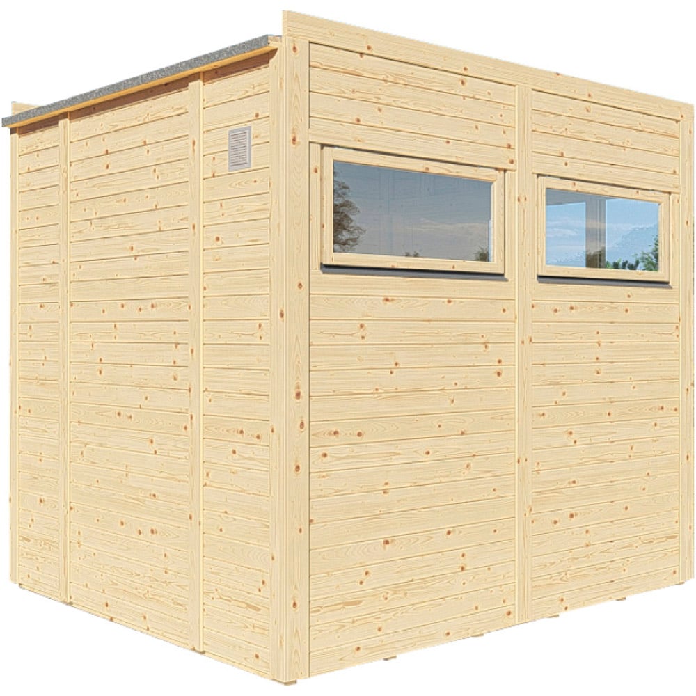 Rowlinson 8 x 8ft Natural Cubus 2 Garden Office Image 7