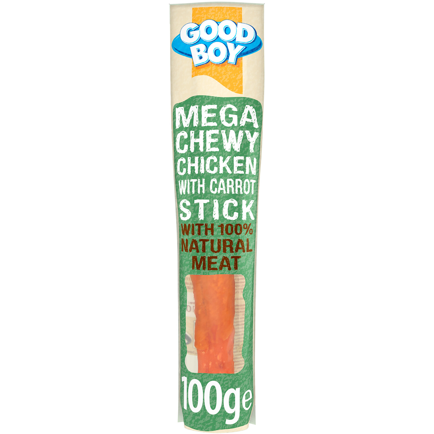 Good Boy Chewy Chicken with Carrot Sticks Dog Treat 100g Image 1