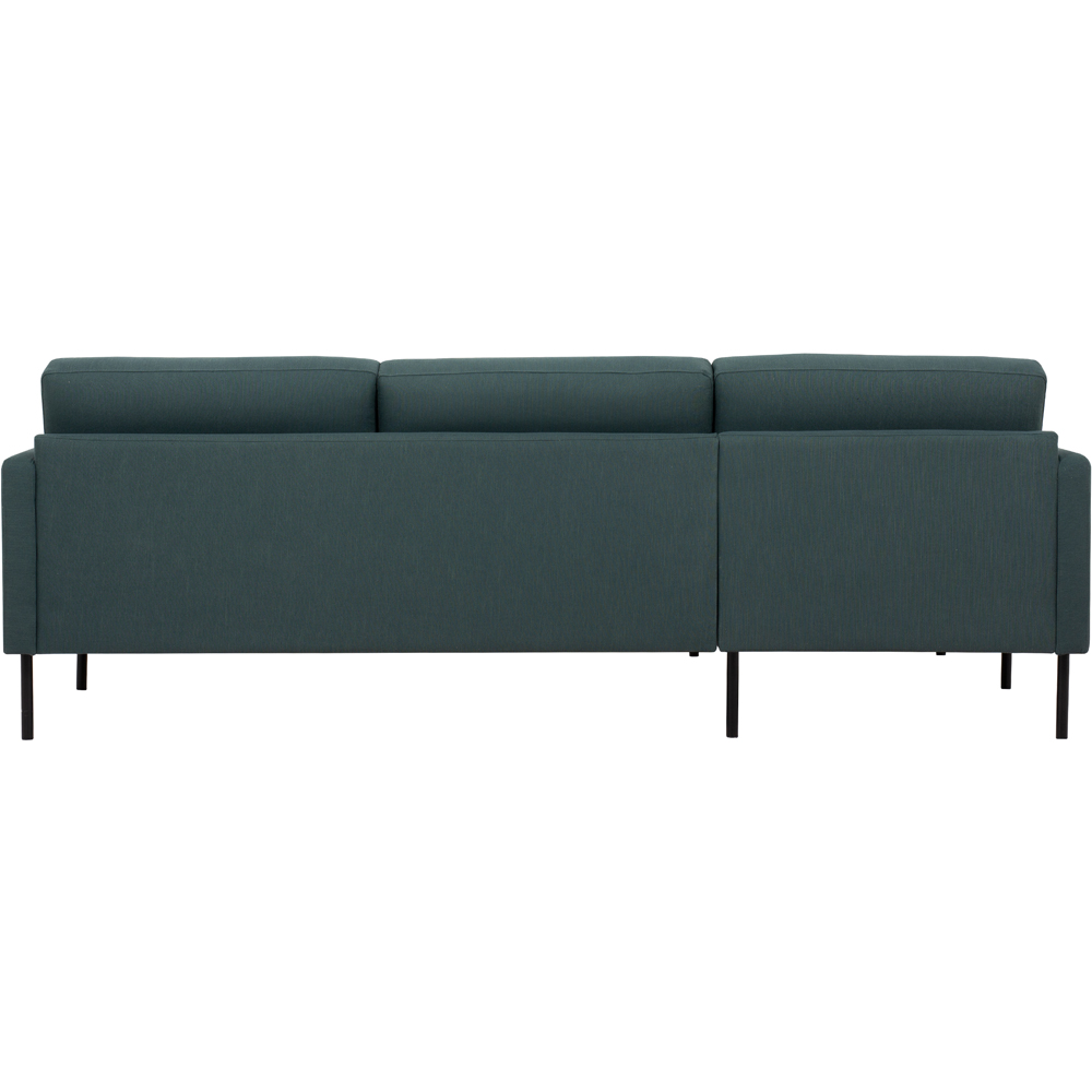 Florence Larvik 3 Seater Dark Green LH Chaiselongue Sofa with Black Legs Image 5