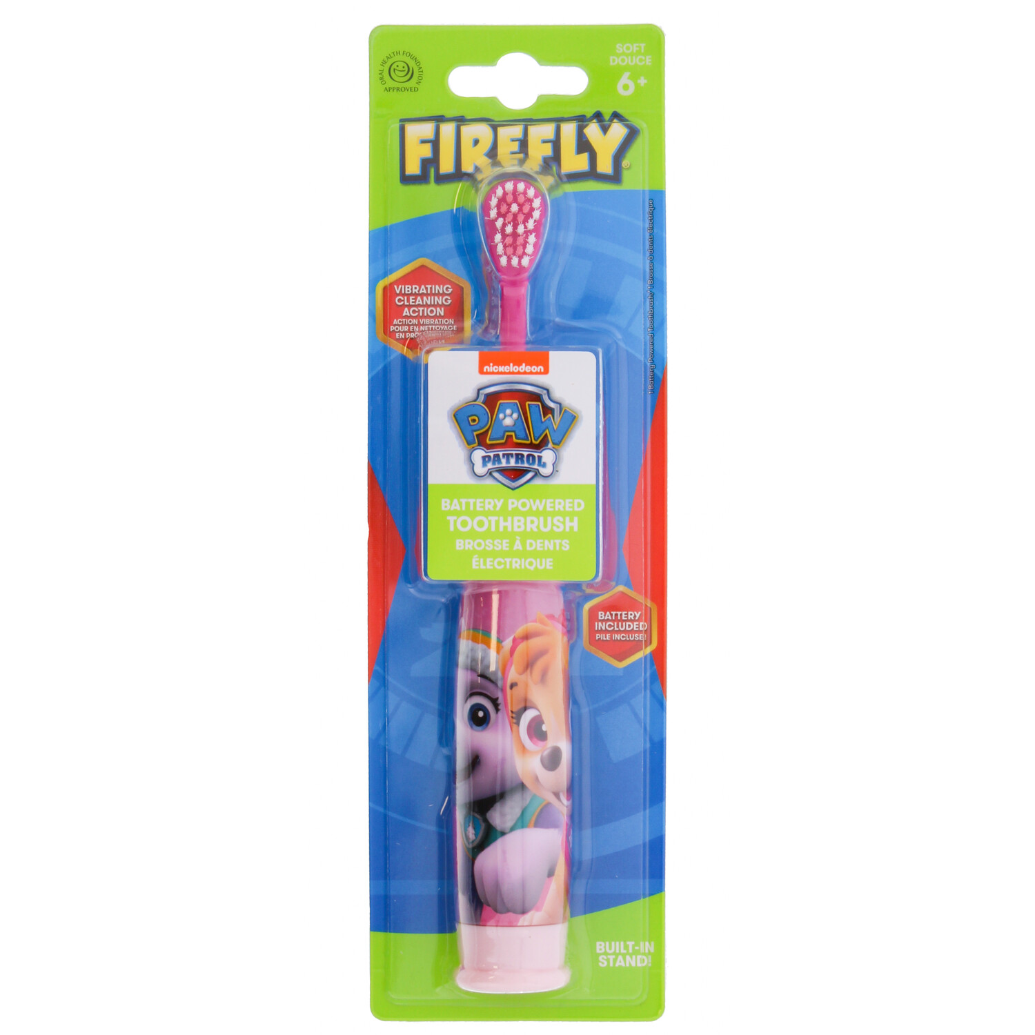 Firefly Paw Patrol Battery Powered Toothbrush - Pink Image 1