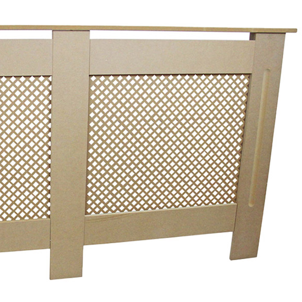 Monster Shop MDF Natural Diamond Grill Radiator Cover 152cm Image 5