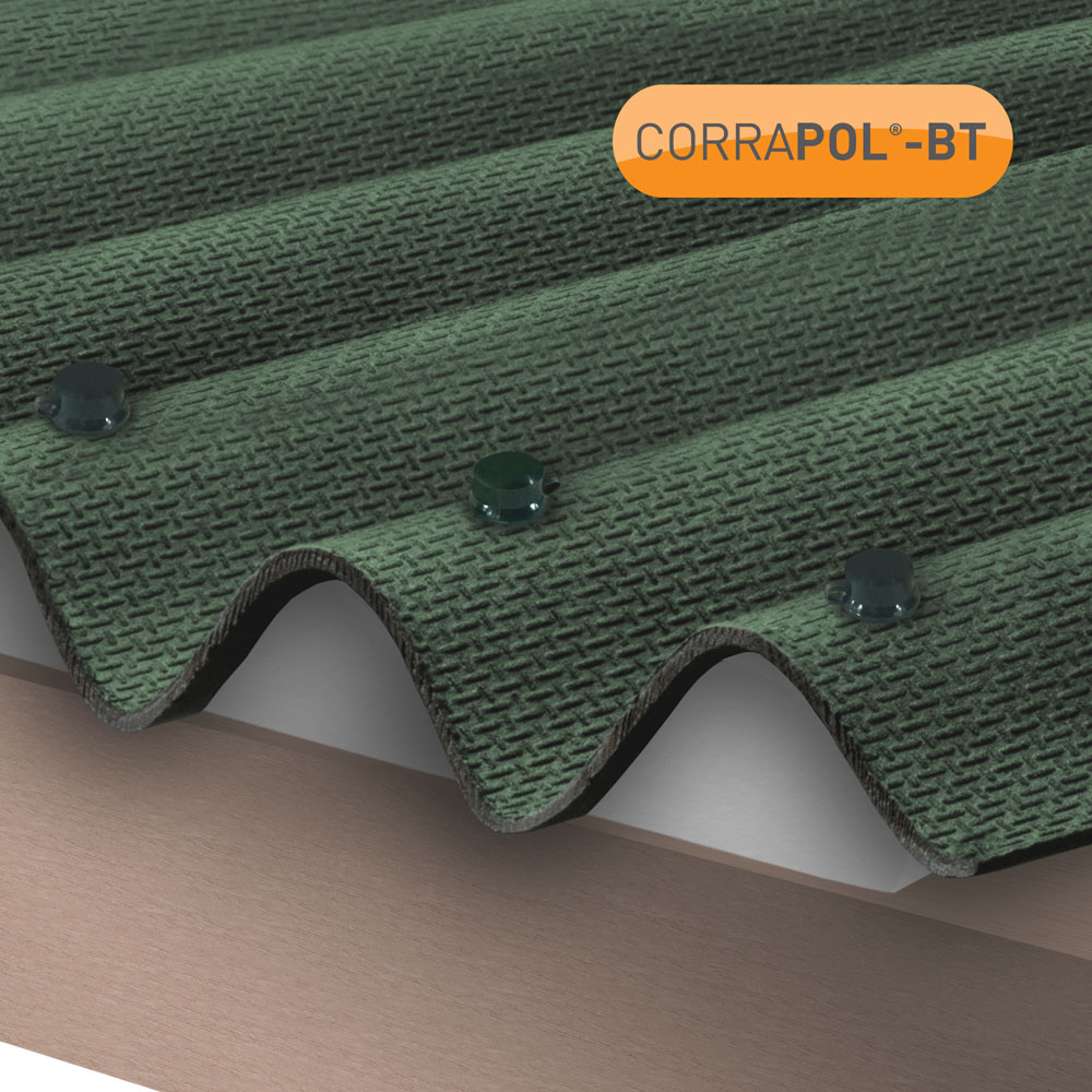 Corrapol-BT Green Corrugated Roof Sheet 930 x 2000mm Image 2