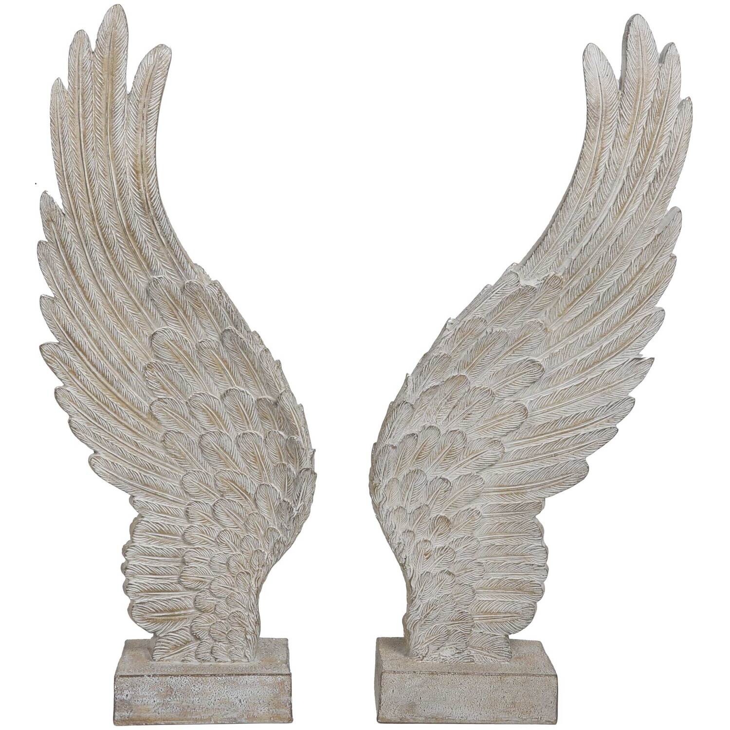 Single Natural Washed Large Angel Wing Ornament in Assorted styles Image 1