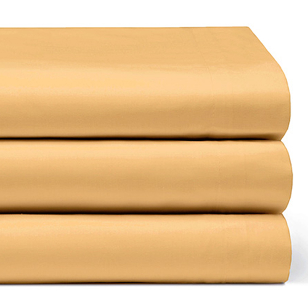 Serene Super King Saffron Flat Bed Sheet Image 2