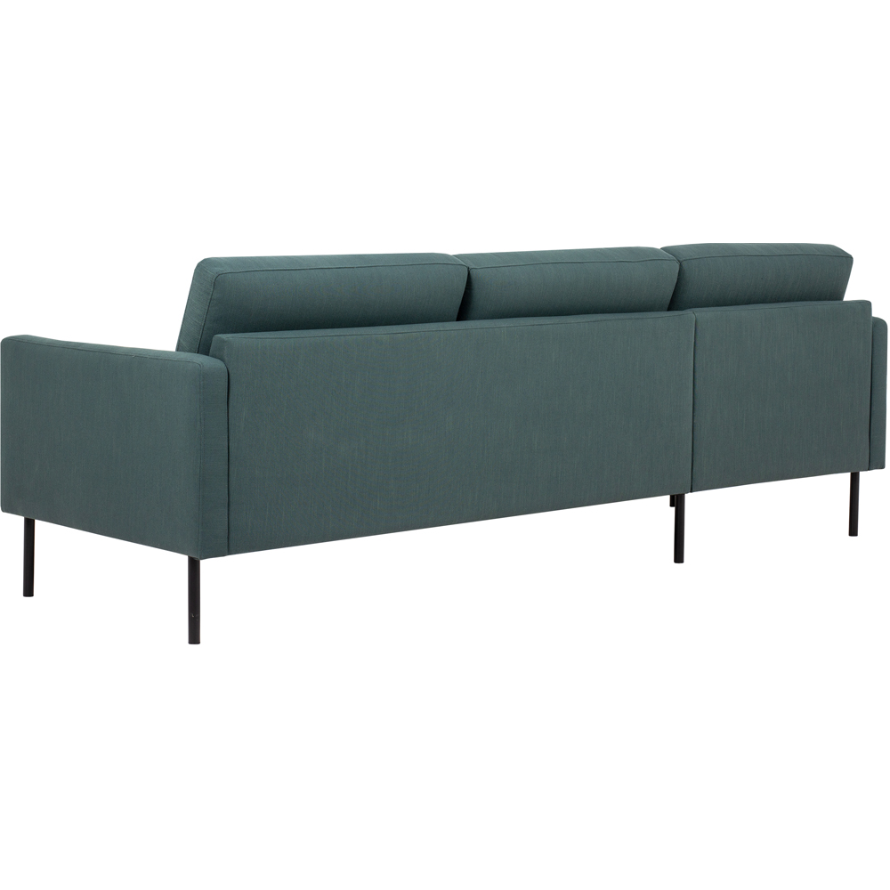 Florence Larvik 3 Seater Dark Green LH Chaiselongue Sofa with Black Legs Image 4