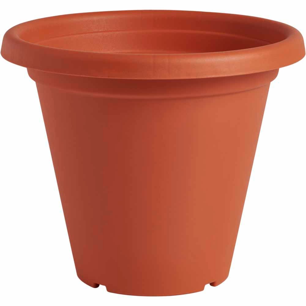 Clever Pots Terracotta Plastic Round Plant Pot 19/20cm Image 1