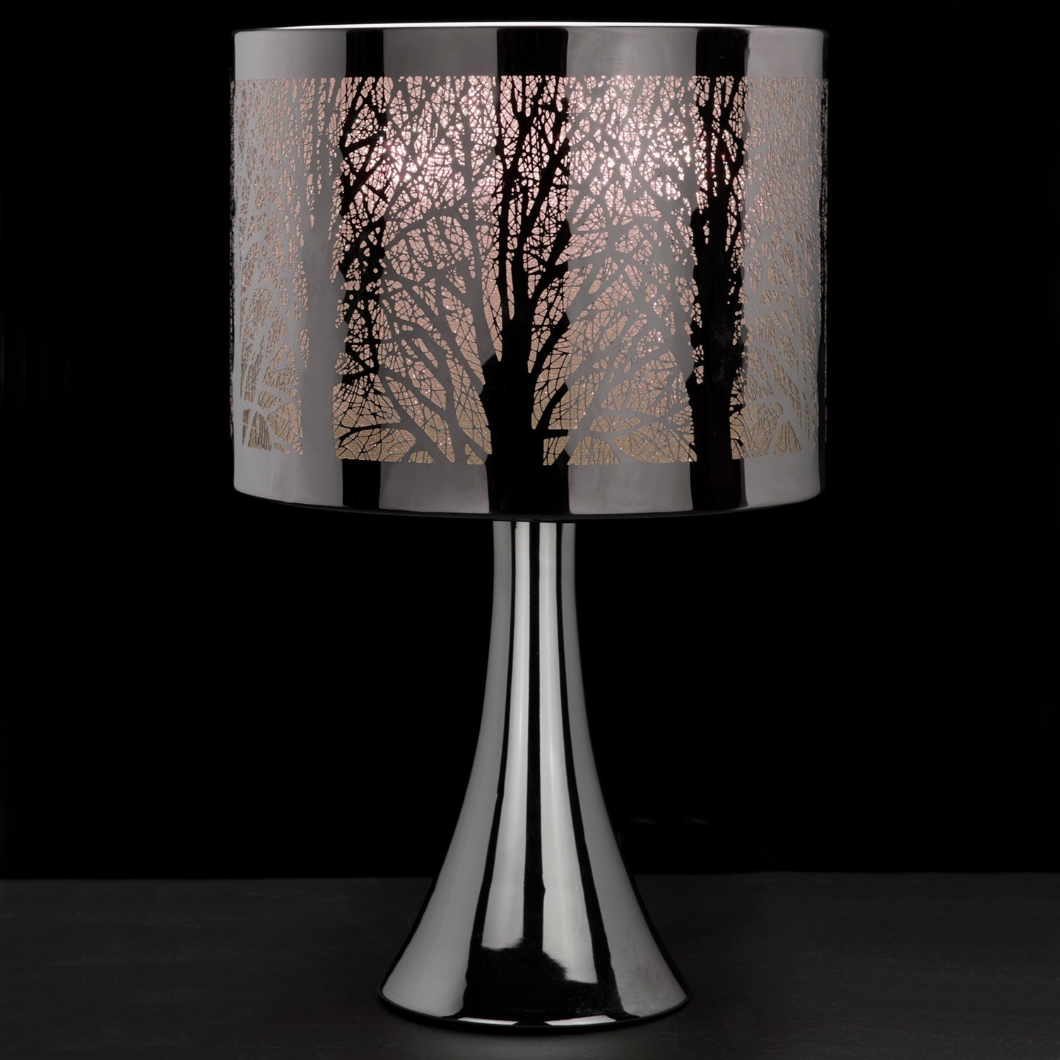 Tree Silver Scene Touch Table Lamp Image 3