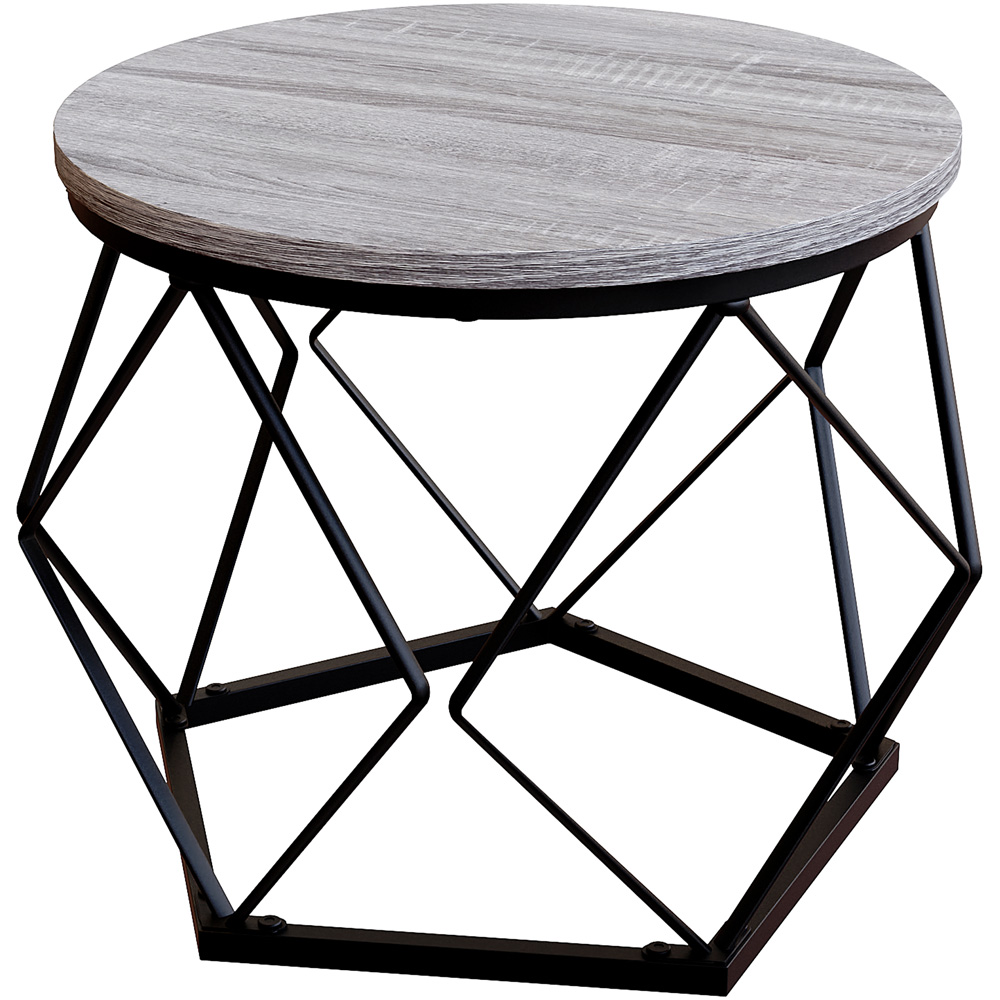 Vida Designs Brooklyn Grey Nest of Geometric Tables Set of 2 Image 5
