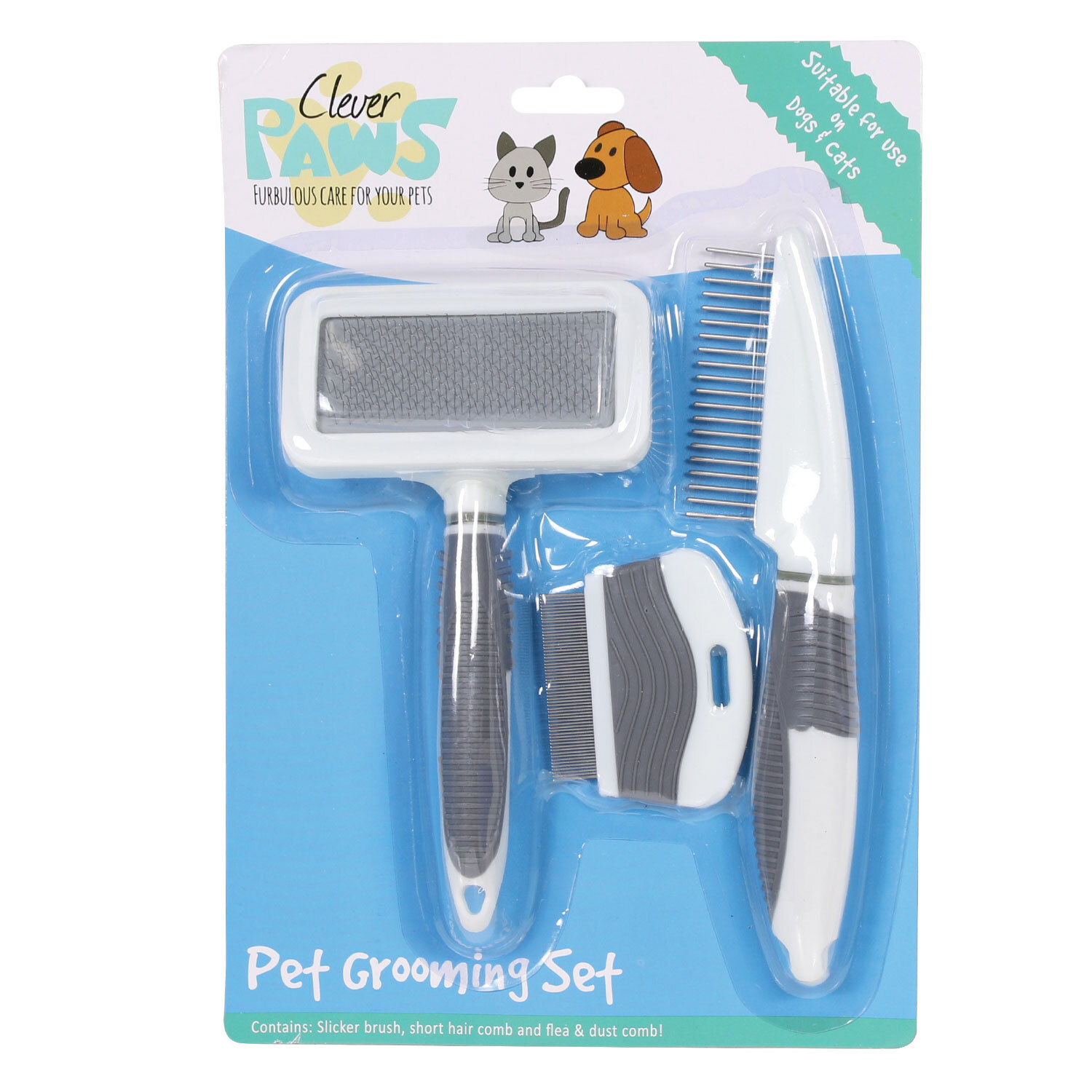 Clever Paws Pet Grooming Combs and Brushes Set Image