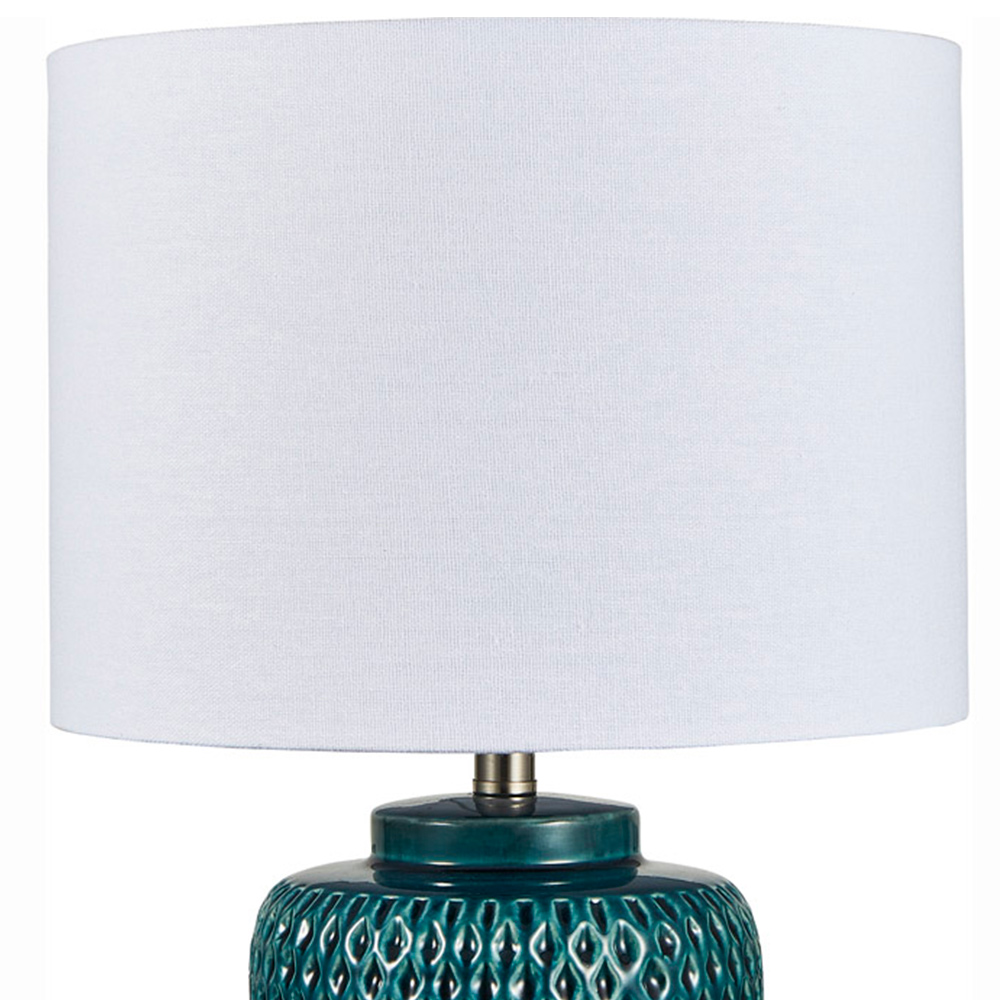 The Lighting and Interiors Teal Vision Gloss Table Lamp Image 5