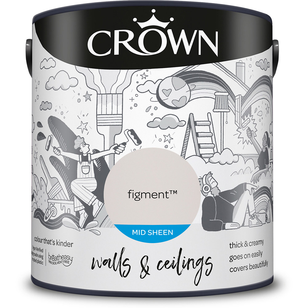 Crown Walls & Ceilings Figment Mid Sheen Emulsion Paint 2.5L Image 2