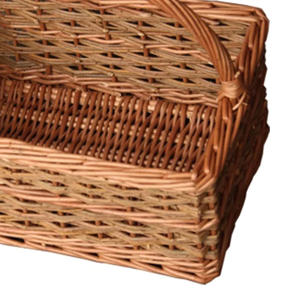 Red Hamper Small Rustic Rectangular Shopping Basket Image 2