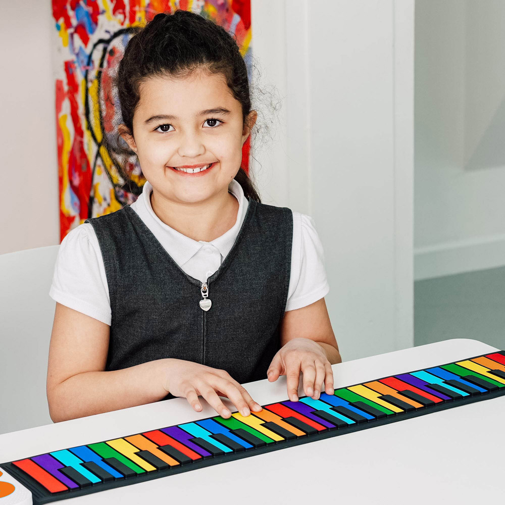 3rd Avenue 49 Key Rainbow Soft Touch Roll Up Piano Image 3
