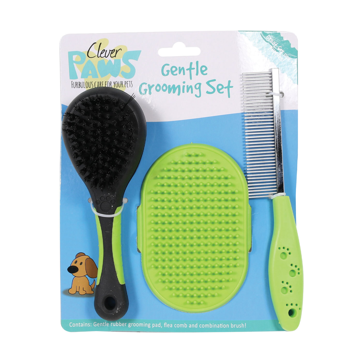 Single Clever Paws Grooming Comb and Brush Set in Assorted styles Image 2