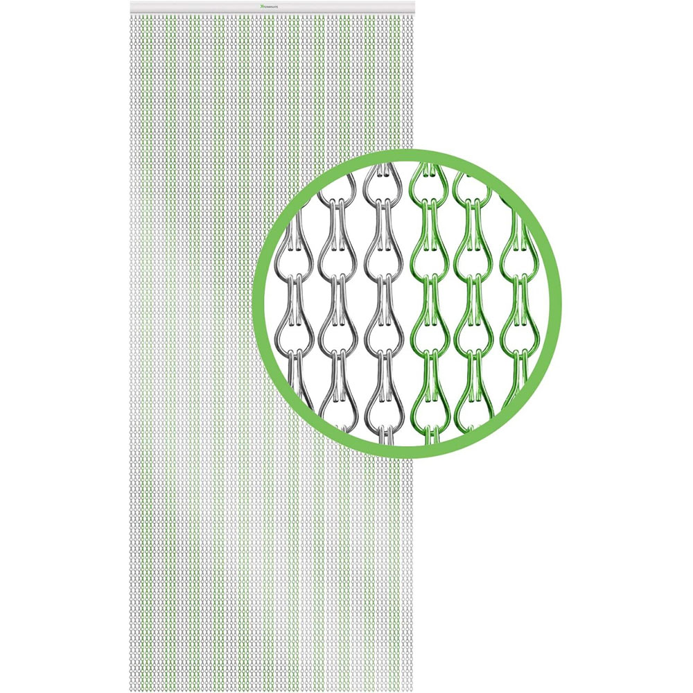 Xterminate Green and Silver Chain Curtain Fly Screen Image 2