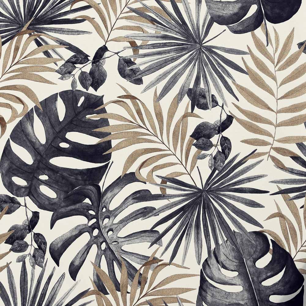 Arthouse Jungle Wall Black and Gold Wallpaper Image 1