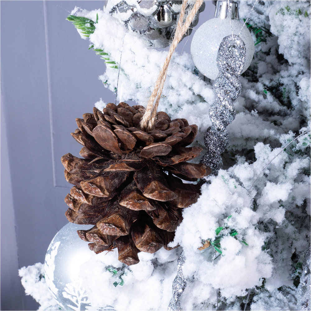 St Helens Brown Hanging Pine Cone Decoration 6 Pack Image 2