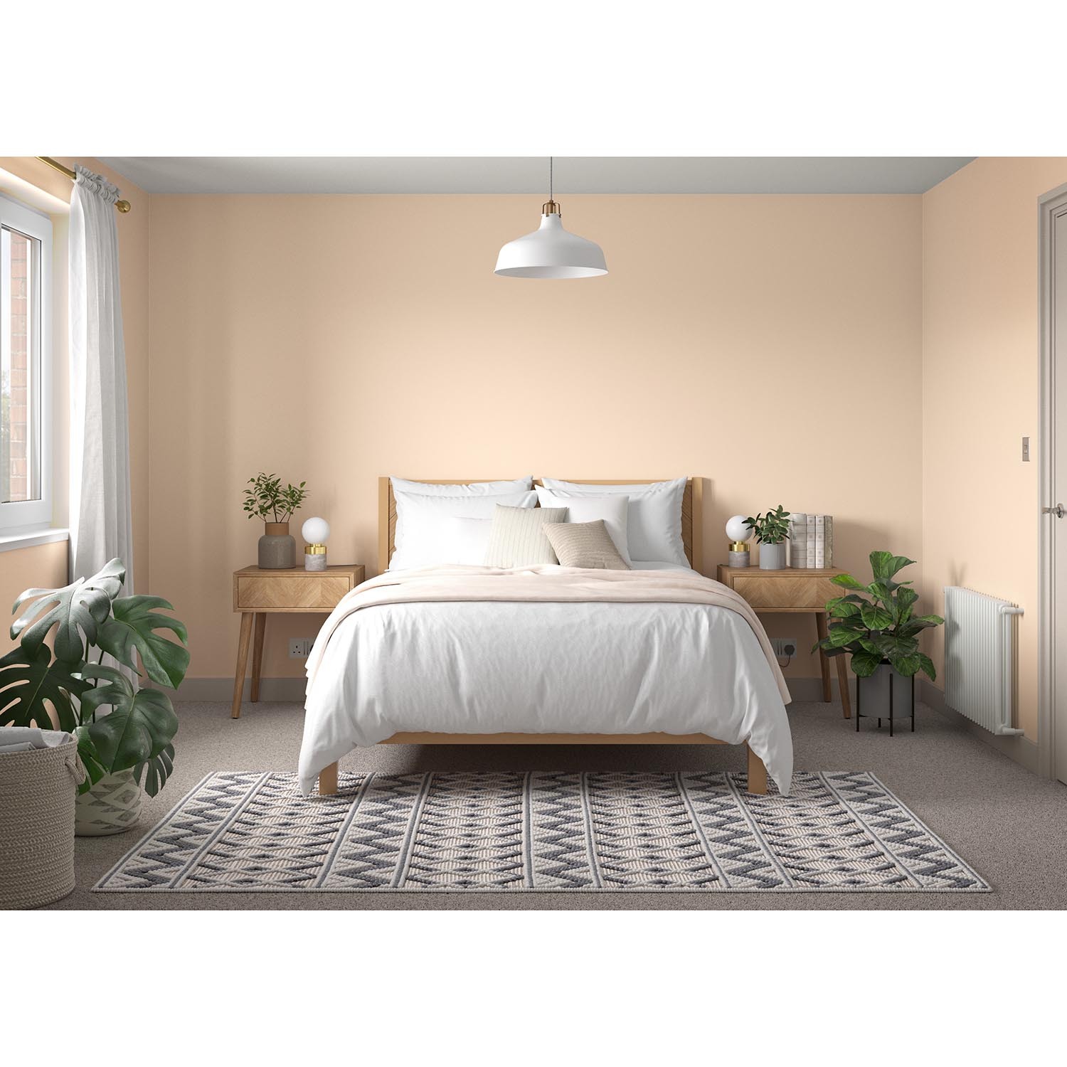 Dulux Walls & Ceilings Soft Peach Matt Emulsion Paint 2.5L Image 4
