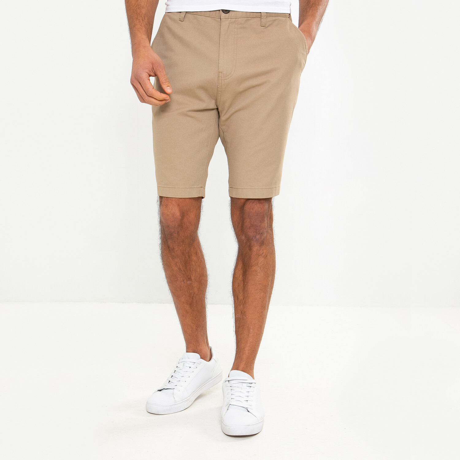 Southsea Men's Cotton Shorts  - Stone / S Image 1