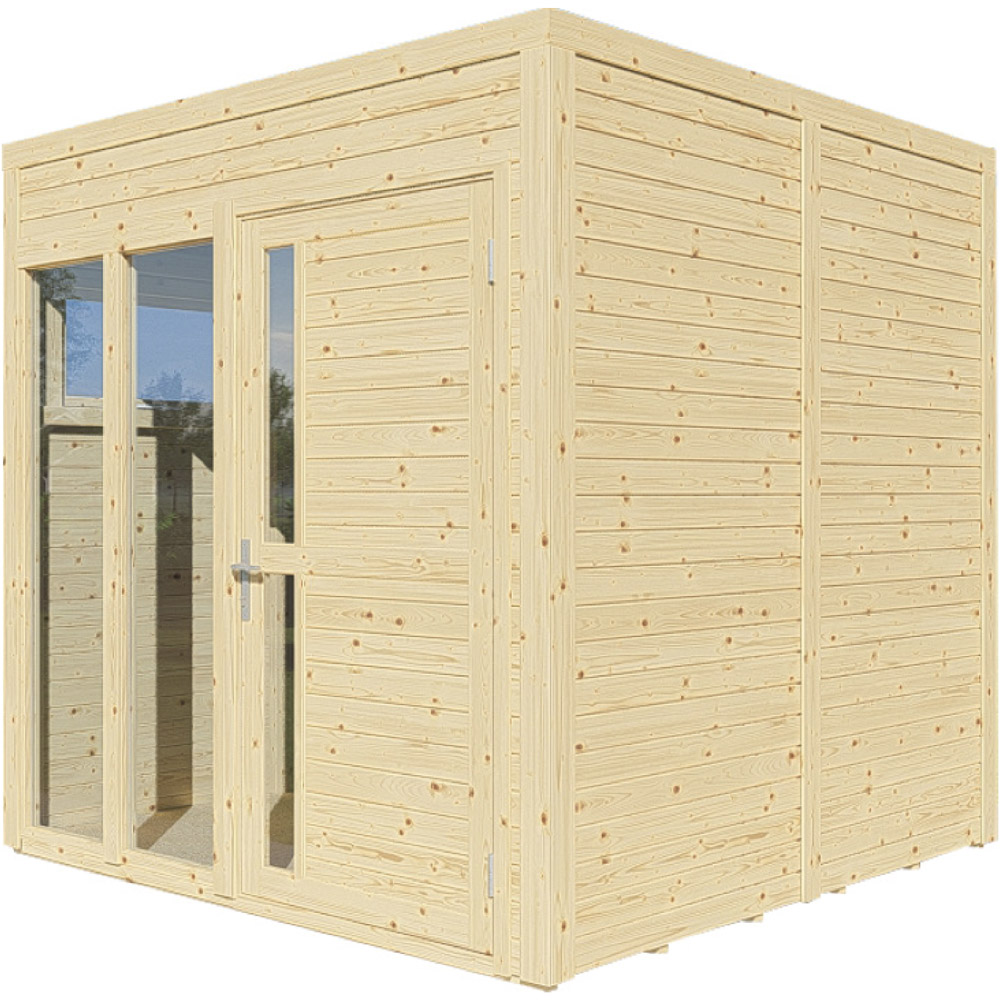 Rowlinson 8 x 8ft Natural Cubus 2 Garden Office Image 8