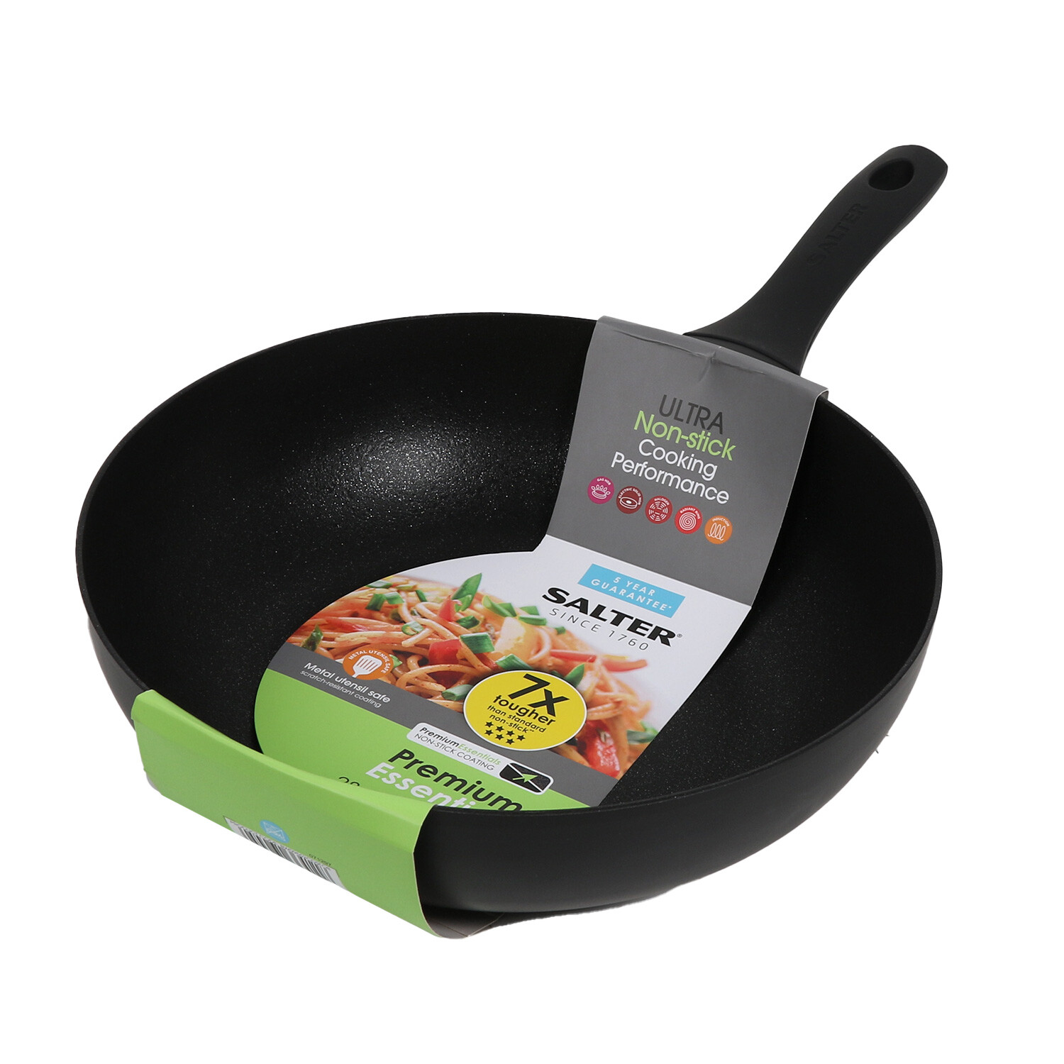 Salter Premium Stir Fry Pan - Black Image 1