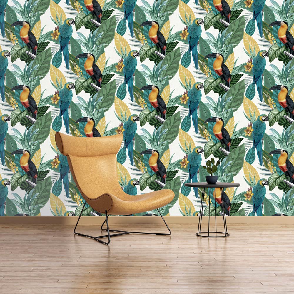 Arthouse Toucan Jungle Multicolour Wallpaper Image 5