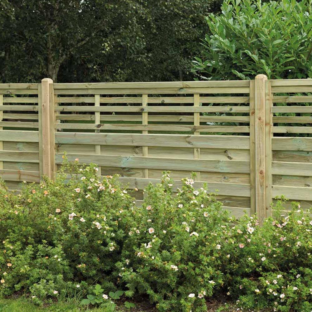 Forest Garden Kyoto Pressure Treated Fence Panel 6 x 4ft 6 Pack Image 1