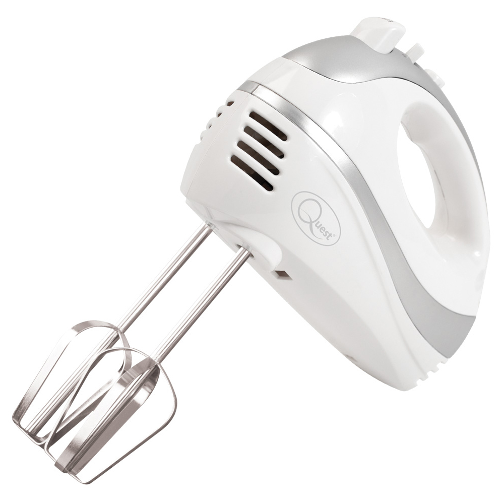 Benross White and Silver Professional Hand Mixer Image 1