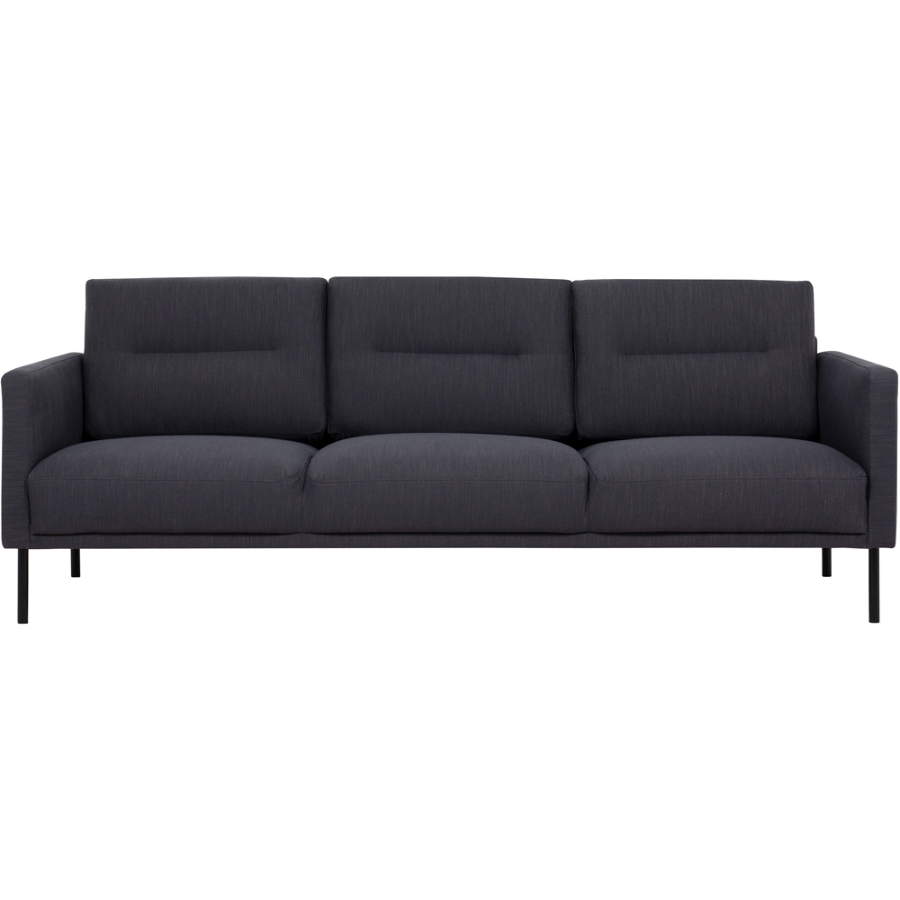 Florence Larvik 3 Seater Anthracite Sofa with Black Legs Image 2