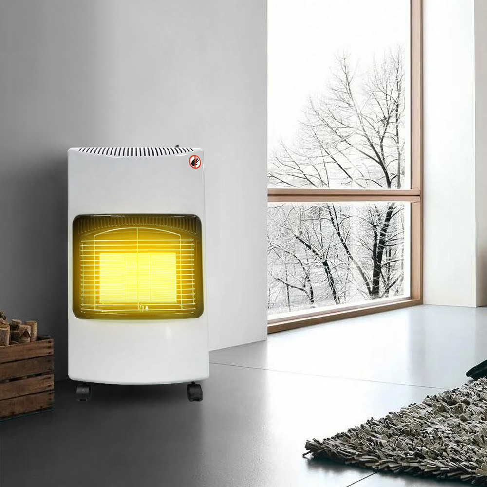 Living and Home Ceramic Gas Heater with Wheels White Image 6