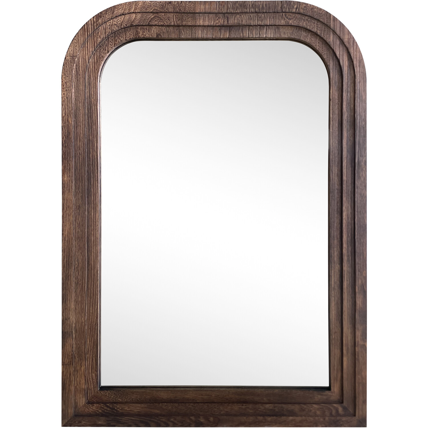 Harper Brown Wooden Arch Wall Mirror Image 1