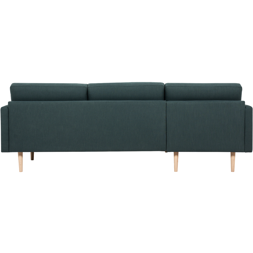 Florence Larvik 3 Seater Dark Green LH Chaiselongue Sofa with Oak Legs Image 5