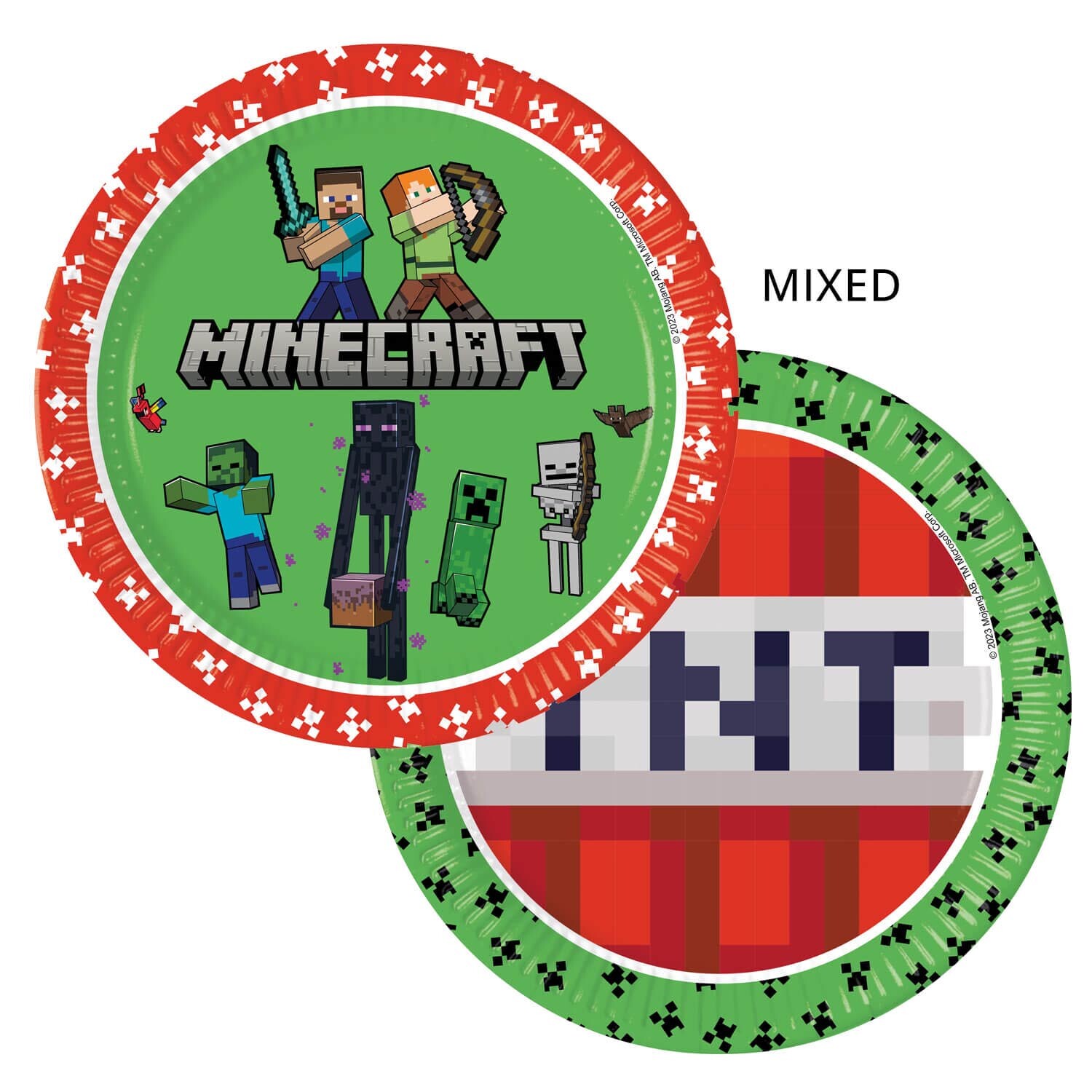 Minecraft Green Paper Plate 8 Pack Image 1