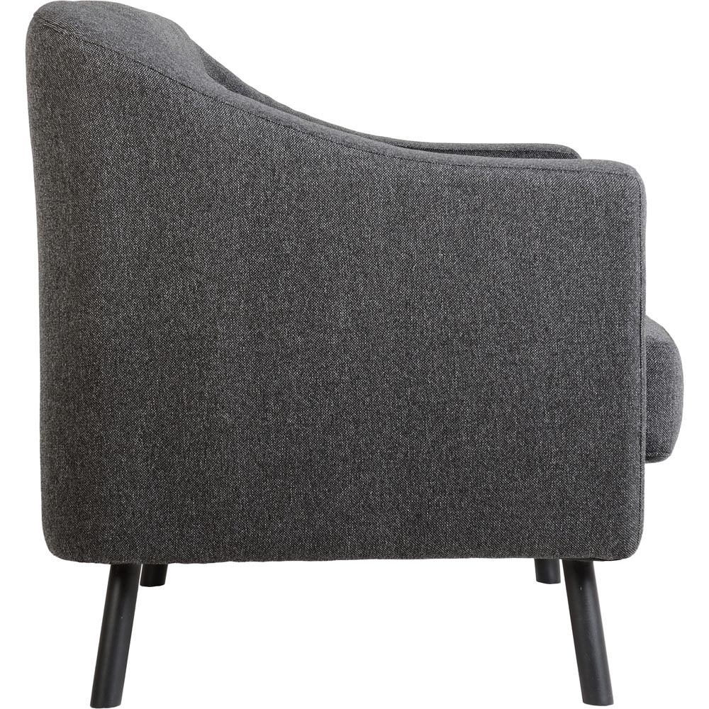 Seconique Ashley 2 Seater Dark Grey Fabric Sofa Image 4