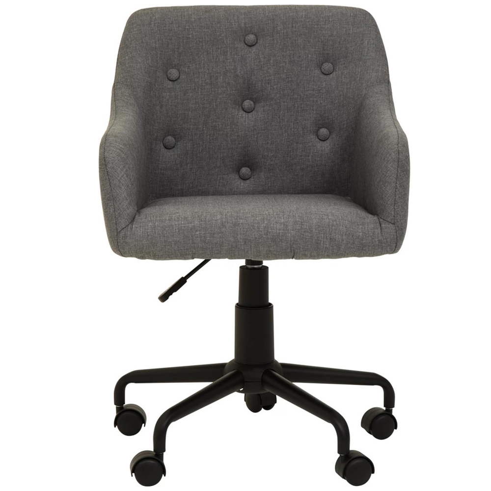 Interiors by Premier Brent Grey and Black Swivel Home Office Chair Image 3