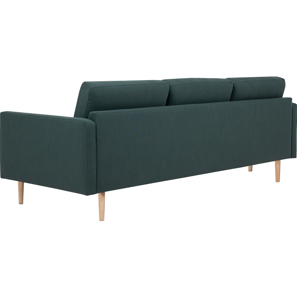 Florence Larvik 3 Seater Dark Green Sofa with Oak Legs Image 4